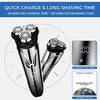3D Rechargeable Electric Shaver IPX7 Waterproof Wet and Dry Men's Rotary Shaver with Pop-up Trimmer